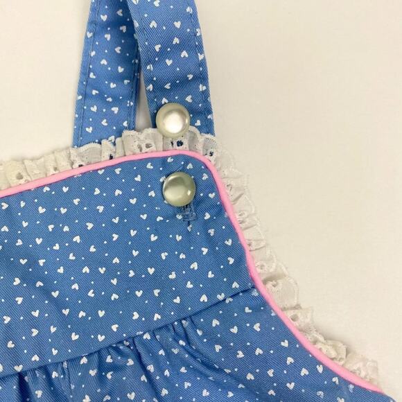 Vtg Kids Exchange Polka Dot Ballet Bear Overalls - Picture 4 of 9